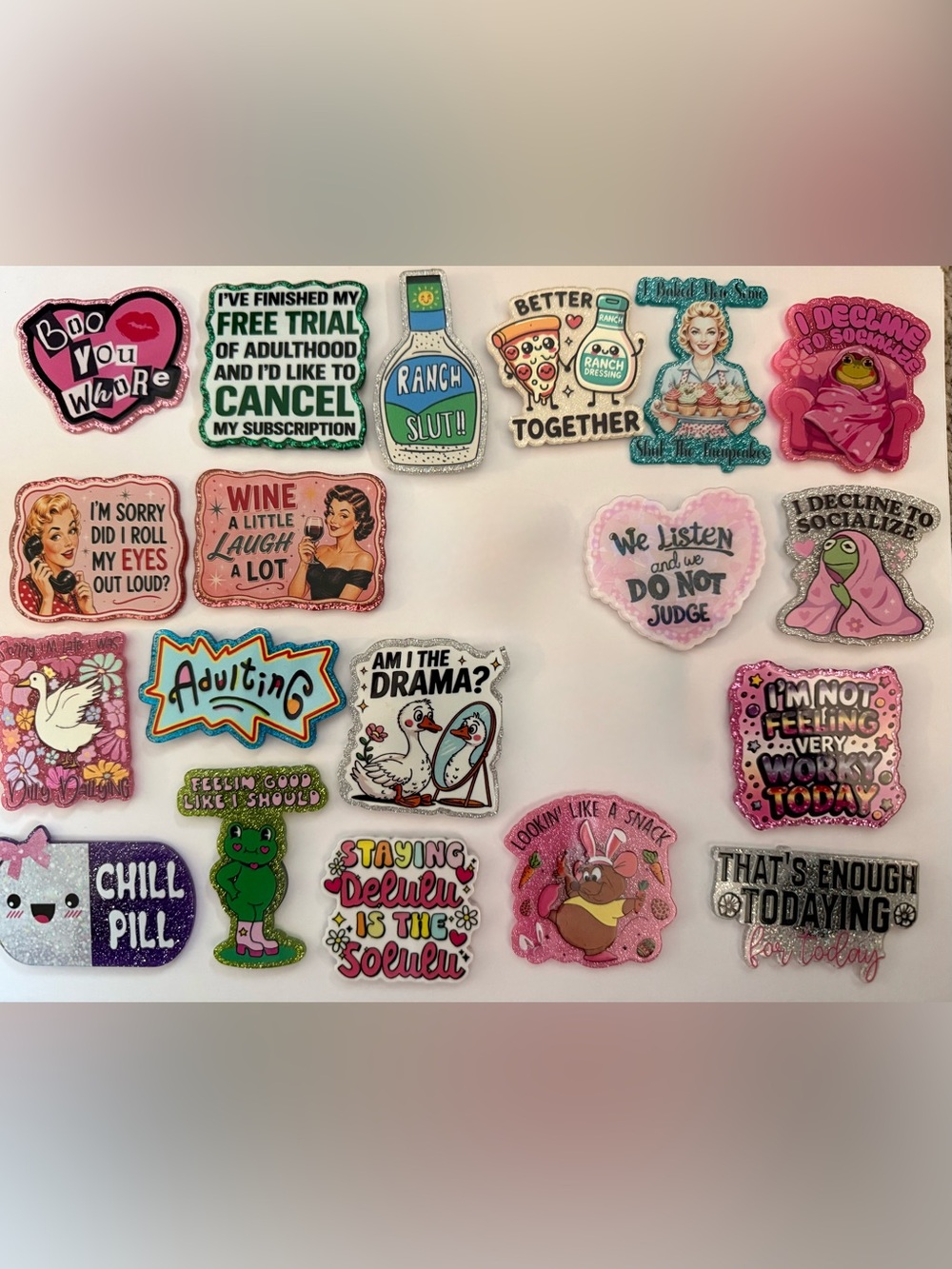 Sassy Sayings Acrylic Magnet Set
